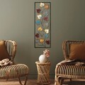 Decoratiune de perete, Platane, Metal, Dimensiune: 32 x 90 cm, Multicolor