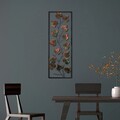 Decoratiune de perete, Platane 2, Metal, Dimensiune: 32 x 90 cm, Multicolor