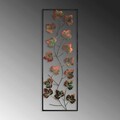 Decoratiune de perete, Platane 2, Metal, Dimensiune: 32 x 90 cm, Multicolor