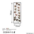 Decoratiune de perete, Platane 2, Metal, Dimensiune: 32 x 90 cm, Multicolor