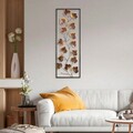 Decoratiune de perete, Platane 3, Metal, Dimensiune: 32 x 90 cm, Multicolor