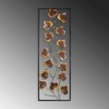 Decoratiune de perete, Platane 3, Metal, Dimensiune: 32 x 90 cm, Multicolor