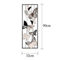 Decoratiune de perete, Kelebek, Metal, Dimensiune: 32 x 90 x 5 cm, Multicolor