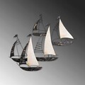 Decoratiune de perete, Kadırga, Metal, 90 x 74 x 8 cm, Multicolor