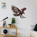 Decoratiune de perete, Eagle, Metal, Dimensiune: 71 x 63 cm, Multicolor