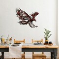 Decoratiune de perete, Eagle, Metal, Dimensiune: 71 x 63 cm, Multicolor