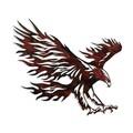 Decoratiune de perete, Eagle, Metal, Dimensiune: 71 x 63 cm, Multicolor