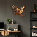 Decoratiune de perete, Eagle 2, Metal, Dimensiune: 71 x 63 cm, Multicolor