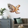 Decoratiune de perete, Eagle 2, Metal, Dimensiune: 71 x 63 cm, Multicolor