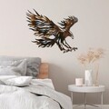Decoratiune de perete, Eagle 3, Metal, Dimensiune: 71 x 63 cm, Multicolor