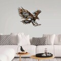 Decoratiune de perete, Eagle 3, Metal, Dimensiune: 71 x 63 cm, Multicolor