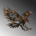 Decoratiune de perete, Eagle 3, Metal, Dimensiune: 71 x 63 cm, Multicolor