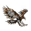 Decoratiune de perete, Eagle 3, Metal, Dimensiune: 71 x 63 cm, Multicolor