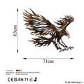 Decoratiune de perete, Eagle 3, Metal, Dimensiune: 71 x 63 cm, Multicolor