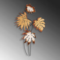 Decoratiune de perete, Monstera v3, Metal, Dimensiune: 69 x 113 cm, Multicolor