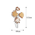 Decoratiune de perete, Monstera v3, Metal, Dimensiune: 69 x 113 cm, Multicolor