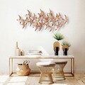 Decoratiune de perete, Martılar, Metal, Dimensiune: 121 x 57 x 5 cm, Multicolor