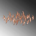Decoratiune de perete, Martılar, Metal, Dimensiune: 121 x 57 x 5 cm, Multicolor