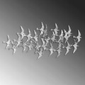 Decoratiune de perete, Martılar 2, Metal, Dimensiune: 124 x 59 cm, Multicolor
