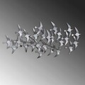 Decoratiune de perete, Martılar 3, Metal, Dimensiune: 124 x 59 cm, Multicolor