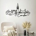 Decoratiune de perete, London, Metal, Grosime: 2 mm, Negru