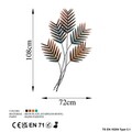 Decoratiune de perete, Toona Sinensis 2, Metal, Dimensiune: 72 x 108 cm, Multicolor