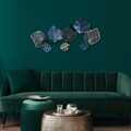 Decoratiune de perete, Zhoushan 3, Metal, Dimensiune: 80 x 42 cm, Multicolor