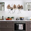Decoratiune de perete, Casting Leaf 2, Metal, Dimensiune: 112 x 67 cm, Multicolor