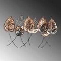 Decoratiune de perete, Casting Leaf 2, Metal, Dimensiune: 112 x 67 cm, Multicolor