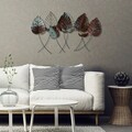Decoratiune de perete, Casting Leaf 3, Metal, Dimensiune: 112 x 67 cm, Multicolor