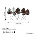 Decoratiune de perete, Casting Leaf 3, Metal, Dimensiune: 112 x 67 cm, Multicolor