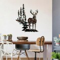 Decoratiune de perete, Deer, Metal, Dimensiune: 65 x 79 cm, Multicolor