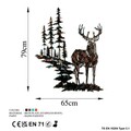 Decoratiune de perete, Deer, Metal, Dimensiune: 65 x 79 cm, Multicolor