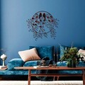 Decoratiune de perete, Love of Birds, Metal, Dimensiune: 86 x 75 cm, Multicolor