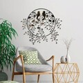 Decoratiune de perete, Love of Birds 2, Metal, Dimensiune: 86 x 75 cm, Multicolor