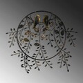 Decoratiune de perete, Love of Birds 2, Metal, Dimensiune: 86 x 75 cm, Multicolor