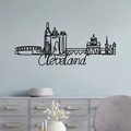 Decoratiune de perete, Cleveland, Metal, Grosime: 2 mm, Negru