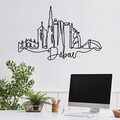 Decoratiune de perete, Dubai, Metal, Grosime: 2 mm, Negru