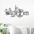Decoratiune de perete, Las Vegas, Metal, Grosime: 2 mm, Negru