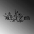 Decoratiune de perete, Las Vegas, Metal, Grosime: 2 mm, Negru