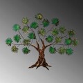 Decoratiune de perete, Maple, Metal, Dimensiune: 115 x 90 cm, Verde/Maro