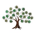 Decoratiune de perete, Maple, Metal, Dimensiune: 115 x 90 cm, Verde/Maro