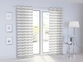 Draperie Zygzak Szara, Fashion Goods, 140x250, poliester, alb/gri