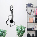 Decoratiune de perete, Gitar - M113, metal, 30 x 70 cm, negru