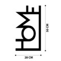 Decoratiune de perete, Home, metal, 28 x 50 cm, negru