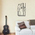 Decoratiune de perete, Beautiful Woman, metal, 32 x 50 cm, negru