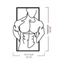 Decoratiune de perete, Muscular Man, metal, 36 x 50 cm, negru