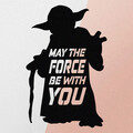 Decoratiune de perete, May The Force Be With You, metal, 33 x 50 cm, negru