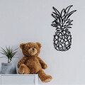 Decoratiune de perete, Ananas - M120, metal, 33 x 60 cm, negru