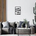 Decoratiune de perete, Think Outside The Box Metal Decor, metal, 35 x 50 cm, negru